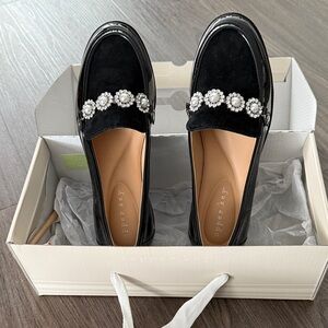 New with box Copper Key Black Flats with Pearl Accents